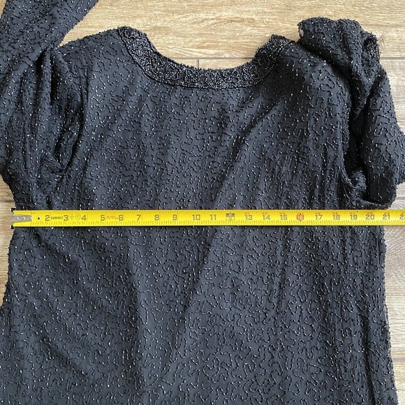 Laurence Kazar Beaded Silk Blazer Cocktail Jacket - Picture 5 of 9